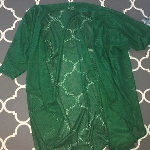 NWOT Green Lace kimono